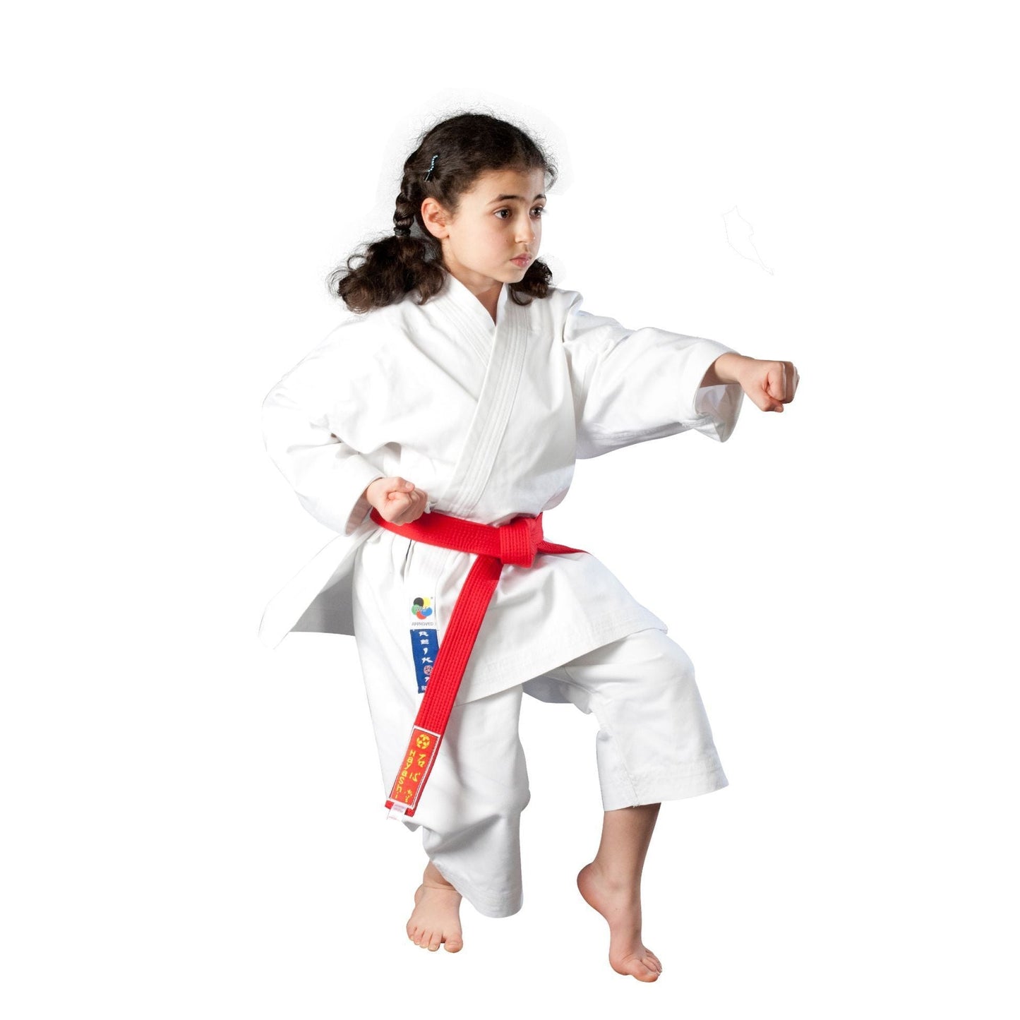 Kimono de karaté Hayashi Reikon - blanc - vue de face avec écusson WKF approuvé