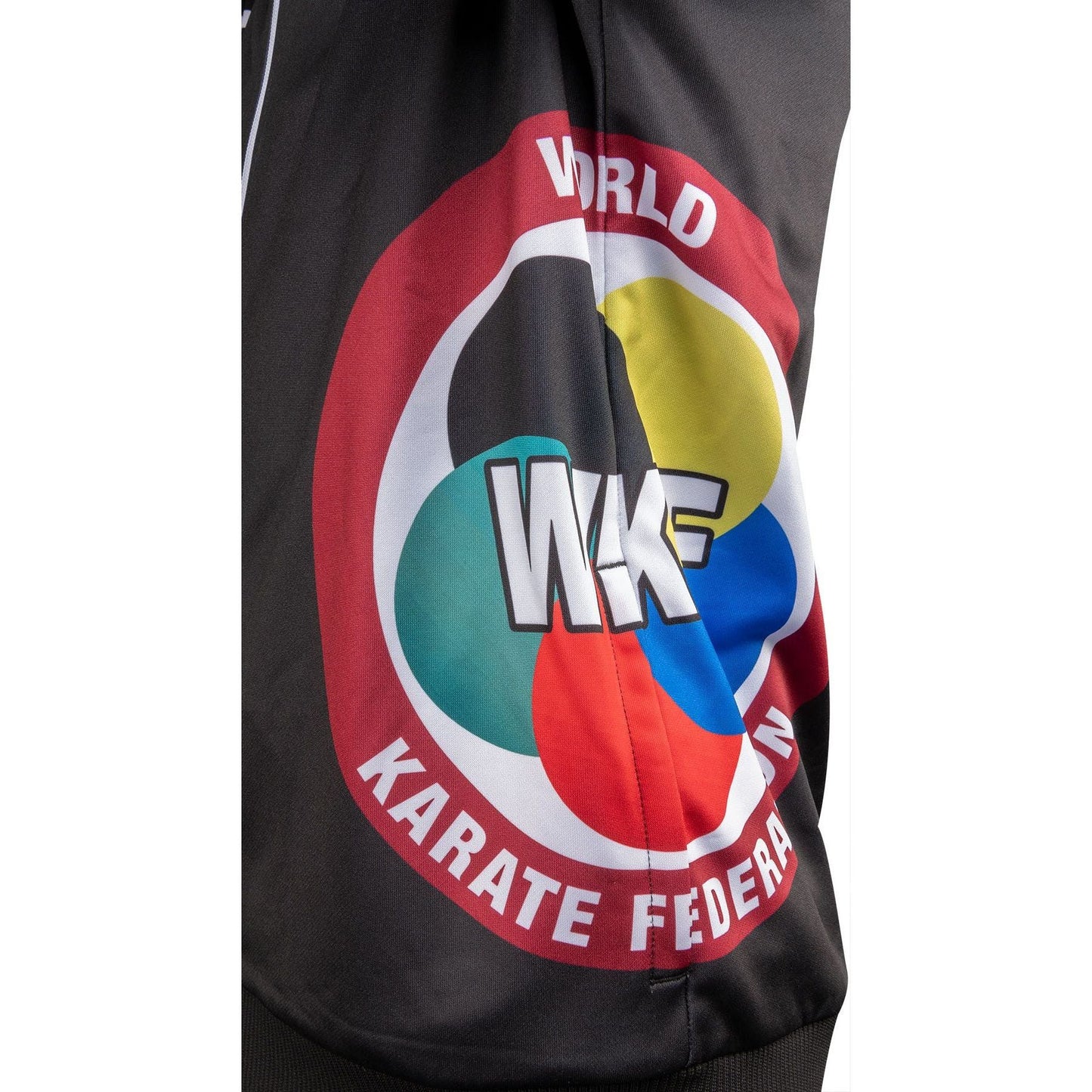 Veste d'entraînement Hayashi WKF Mokuso - noire - vue détaillée du design