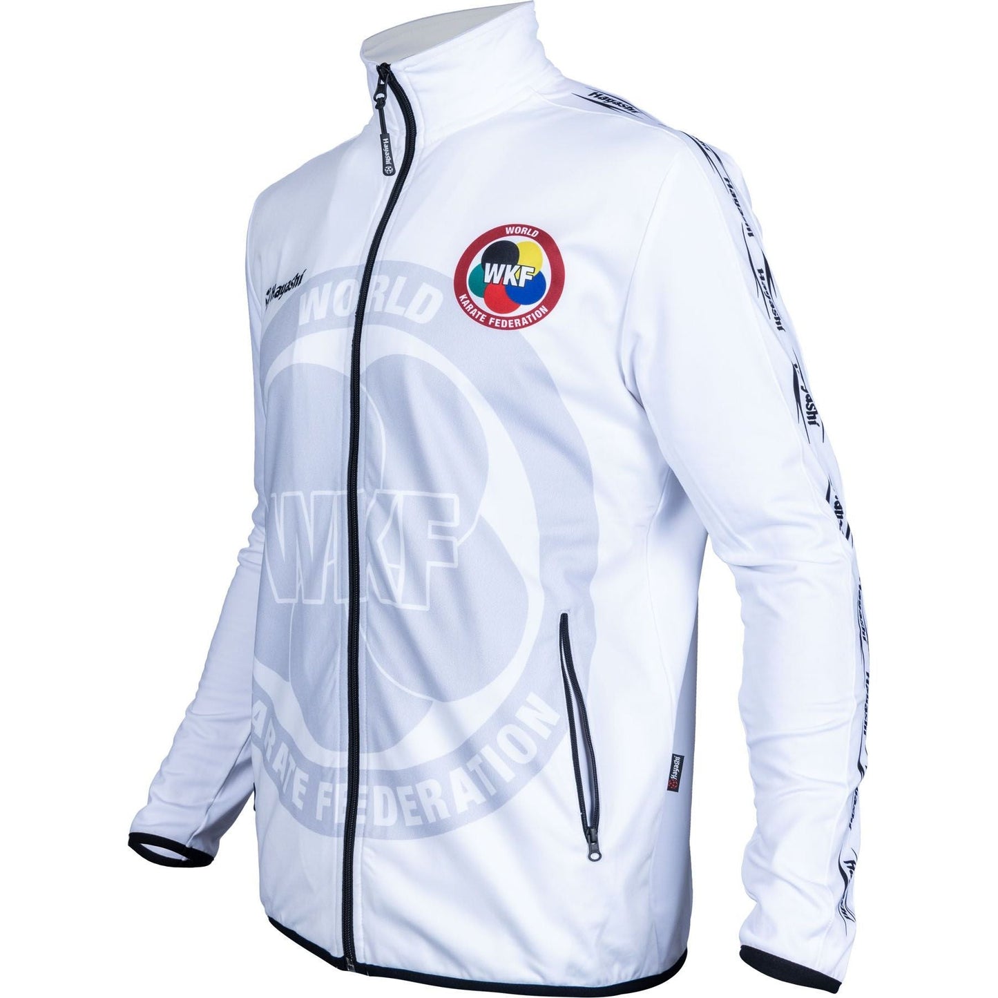Veste d'entraînement WKF Zeal Hayashi - blanc - vue latérale droite