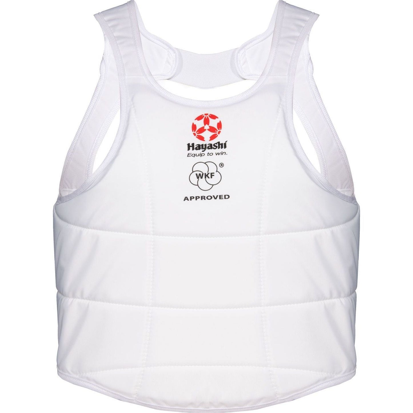 Hayashi Plastron Karaté - blanc - vue détaillée du plastron