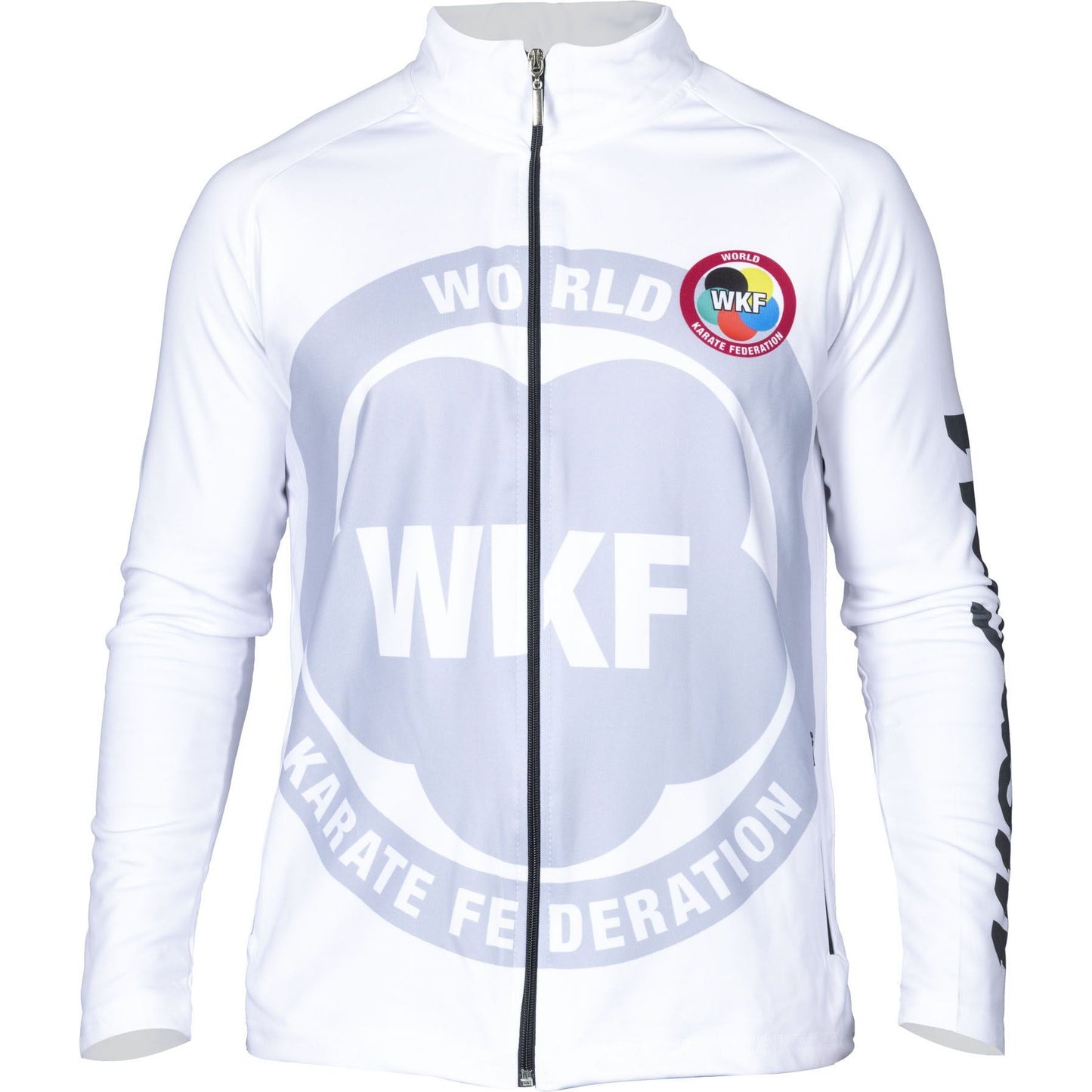 Veste d'Entraînement WKF Zeal Hayashi - blanc - vue détaillée du design