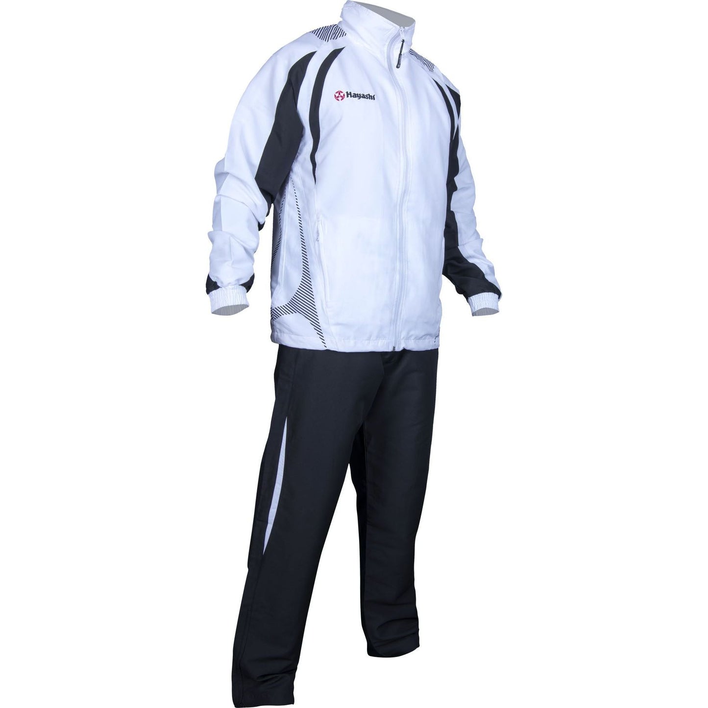 Ensemble de Sport Hayashi - blanc et noir - vue de côté du vêtement