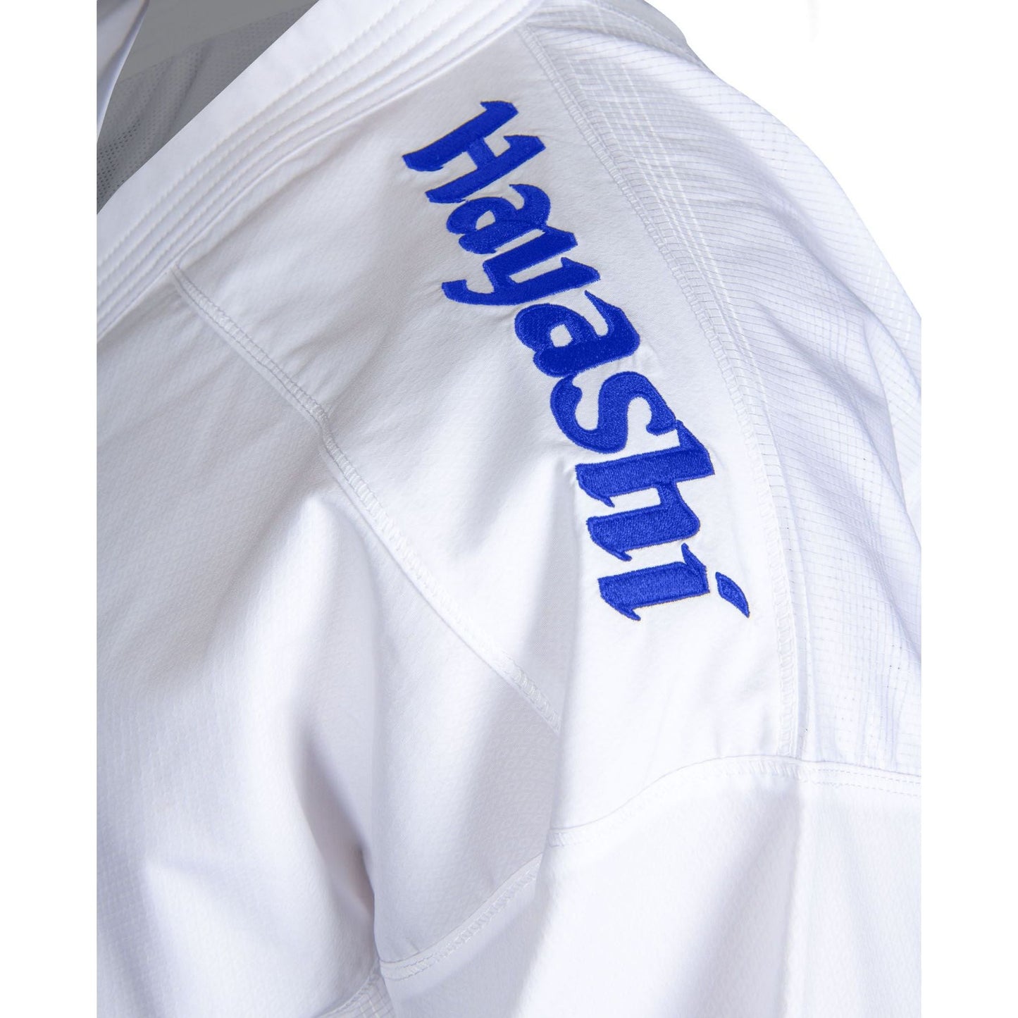 Kimono de karaté Hayashi - vert - vue de profil avec détails premium