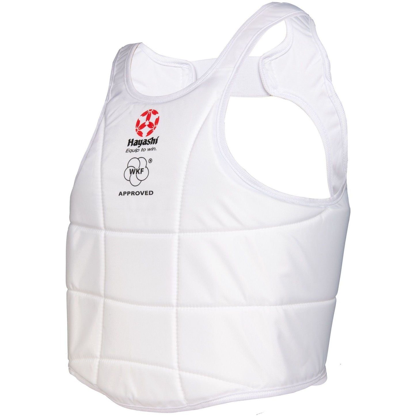 Hayashi Plastron Karaté - blanc - vue latérale du plastron