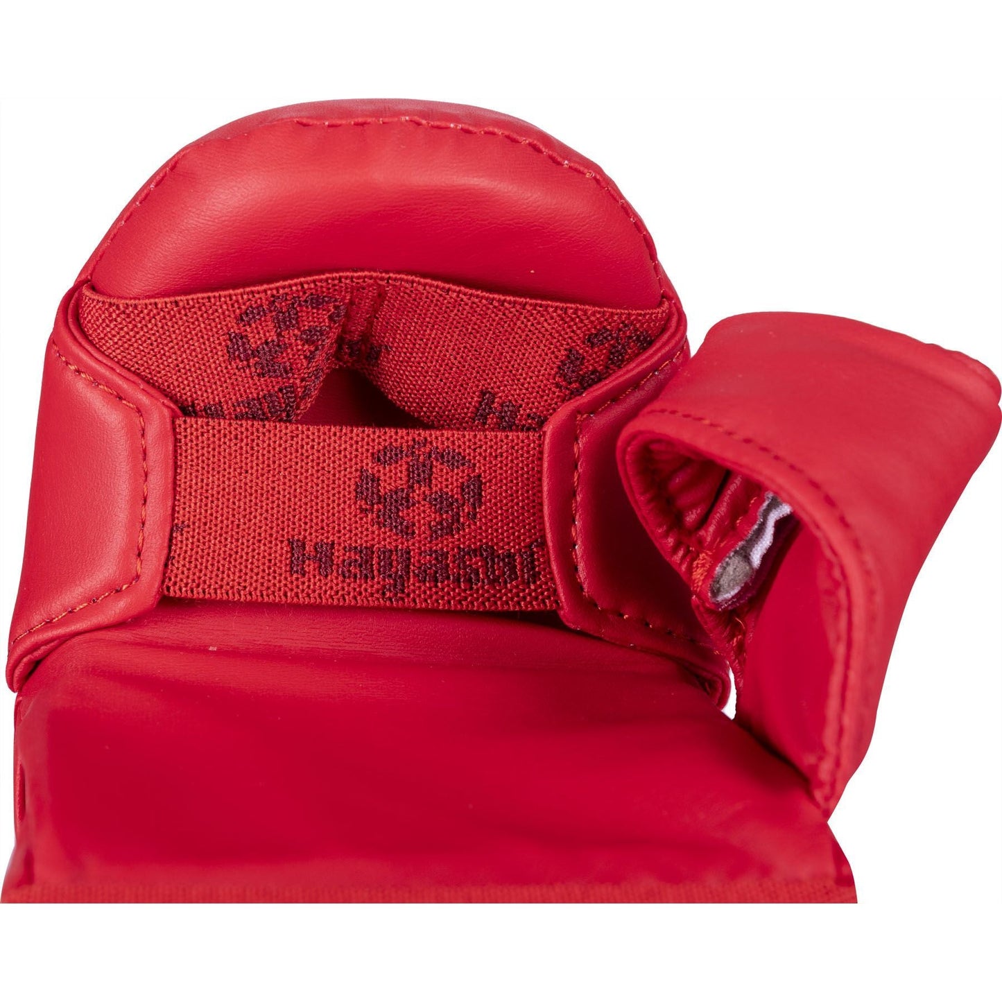 Gants de karaté Hayashi TSUKI avec pouce - rouge - vue de côté