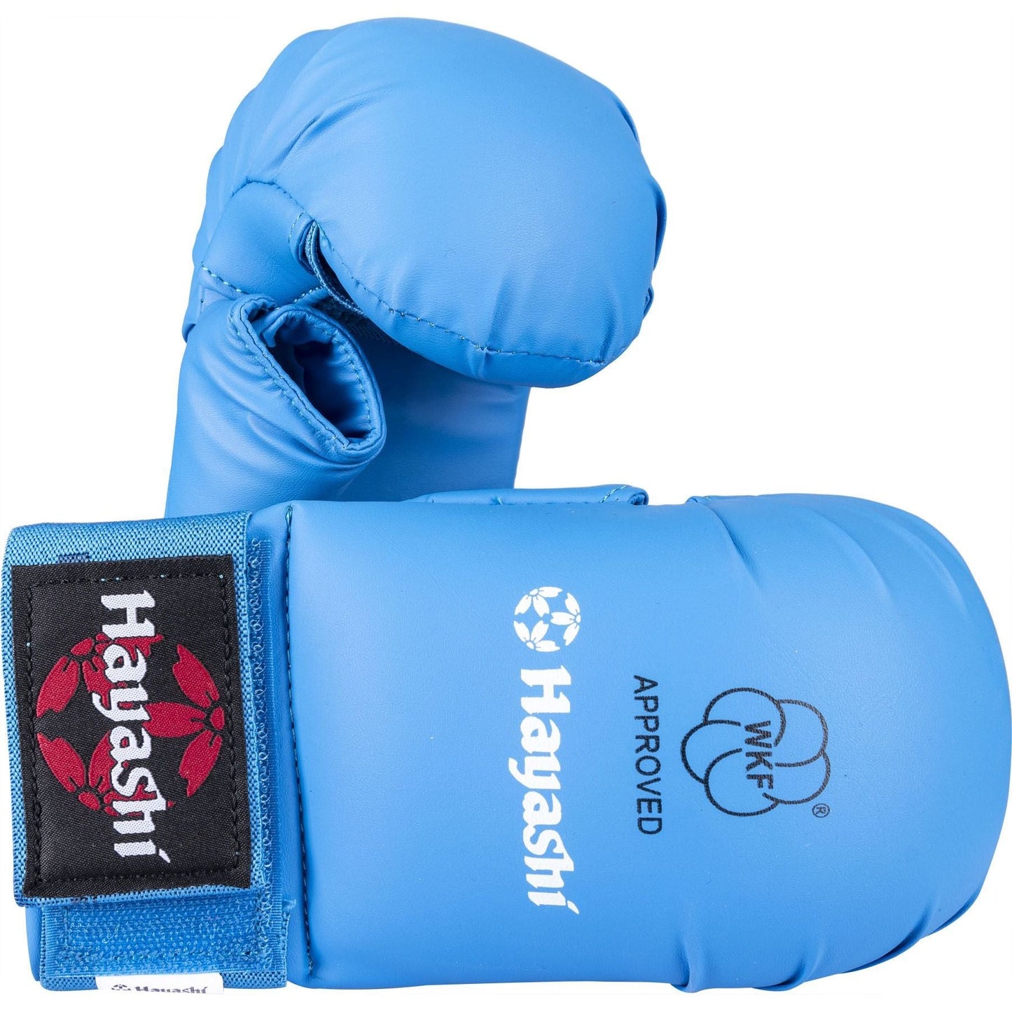 Gants de karaté Hayashi TSUKI - rouge - vue de côté avec pouce