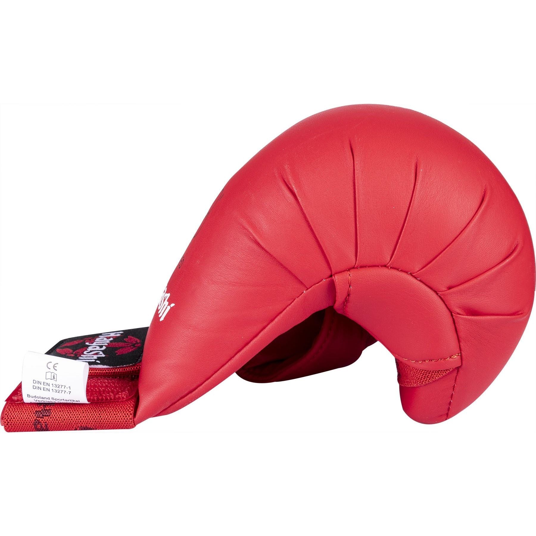 Gants de karaté Hayashi TSUKI avec pouce - bleu - vue détaillée extérieure