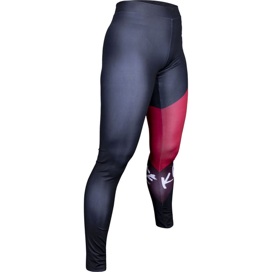 Leggings Hayashi WKF Vista - noir et rouge - vue détaillée du design