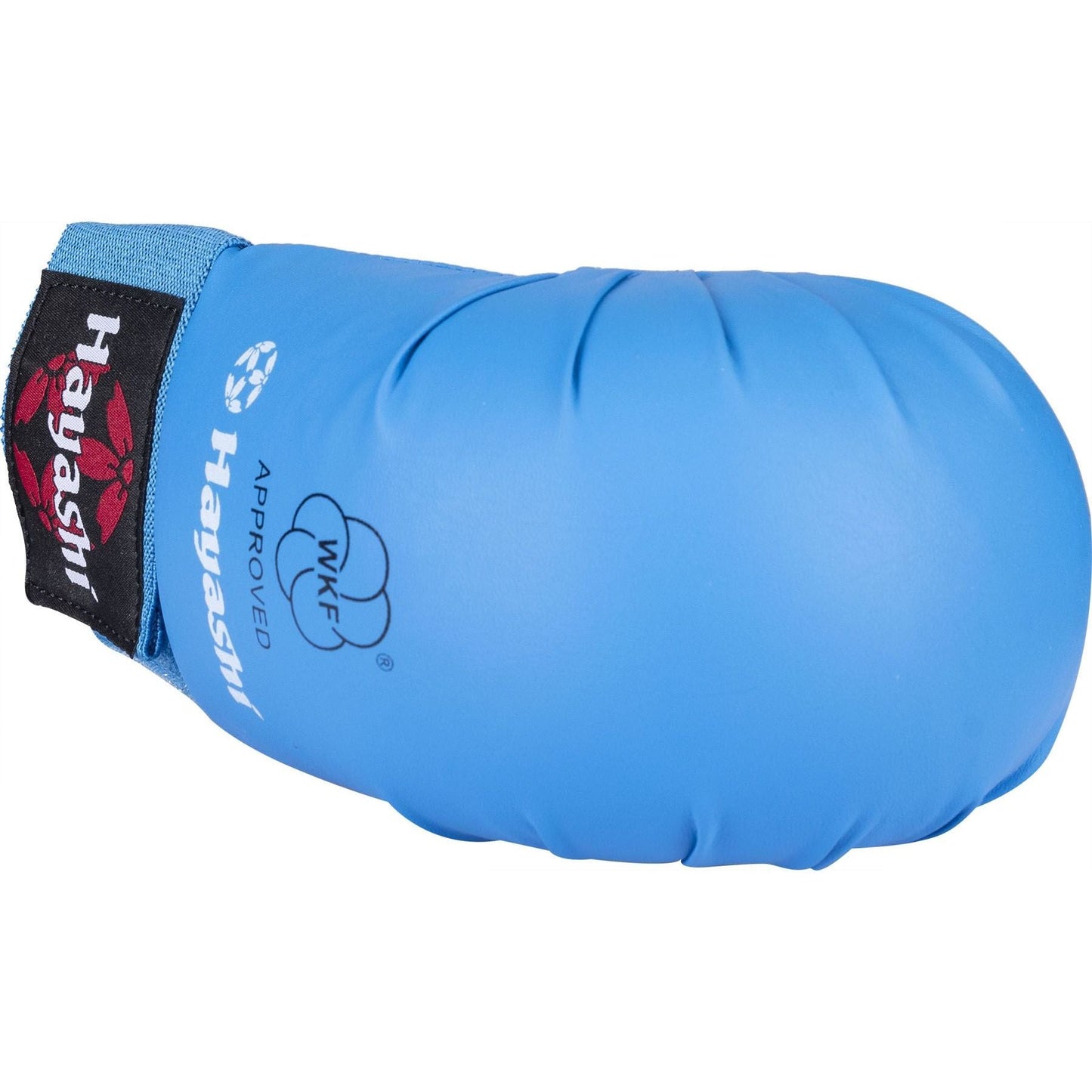 Gants de karaté Hayashi TSUKI - rouge - vue détaillée des gants avec logo