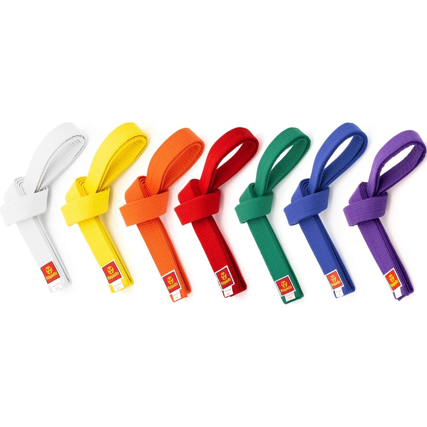 Ceinture de karaté Hayashi - blanche - vue détaillée du produit