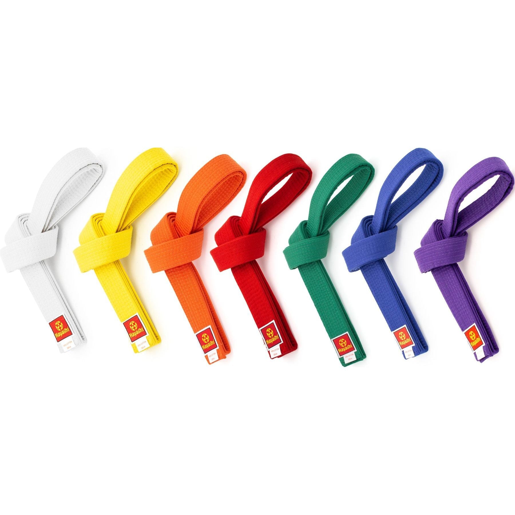 Ceinture de karaté Hayashi - blanche - vue détaillée du produit