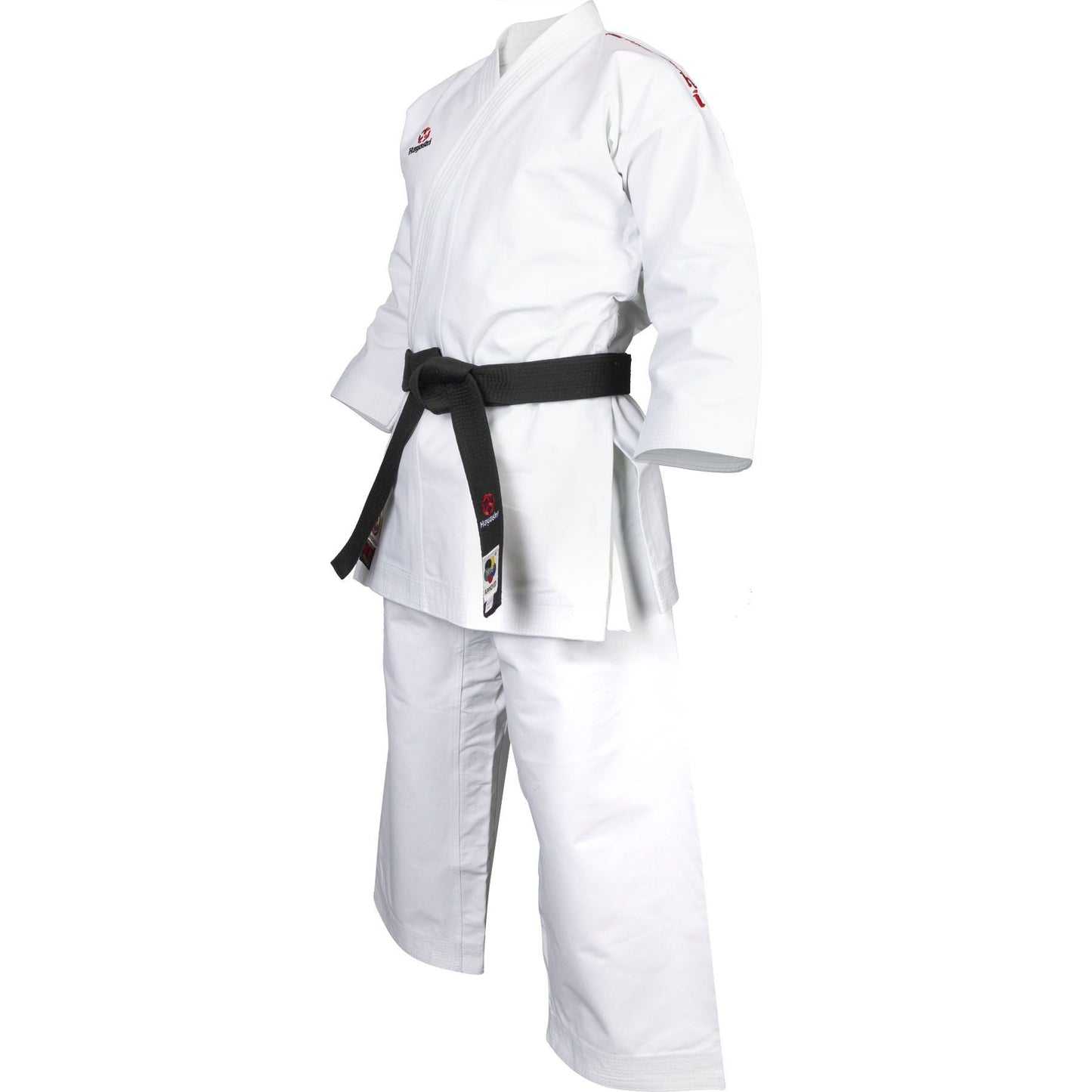 Kimono de karaté Hayashi Katamori - blanc et rouge - vue détaillée du produit