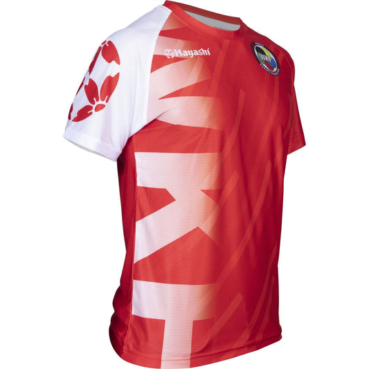 T-shirt Hayashi WKF Drift - blanc et rouge - vue de gauche