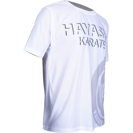 T-shirt de karaté Hayashi WKF Shade - blanc - vue de côté