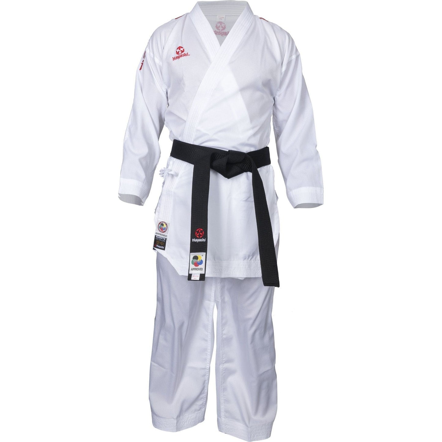 Hayashi Kimono Karaté Air Deluxe - blanc et rouge - vue détaillée du pantalon
