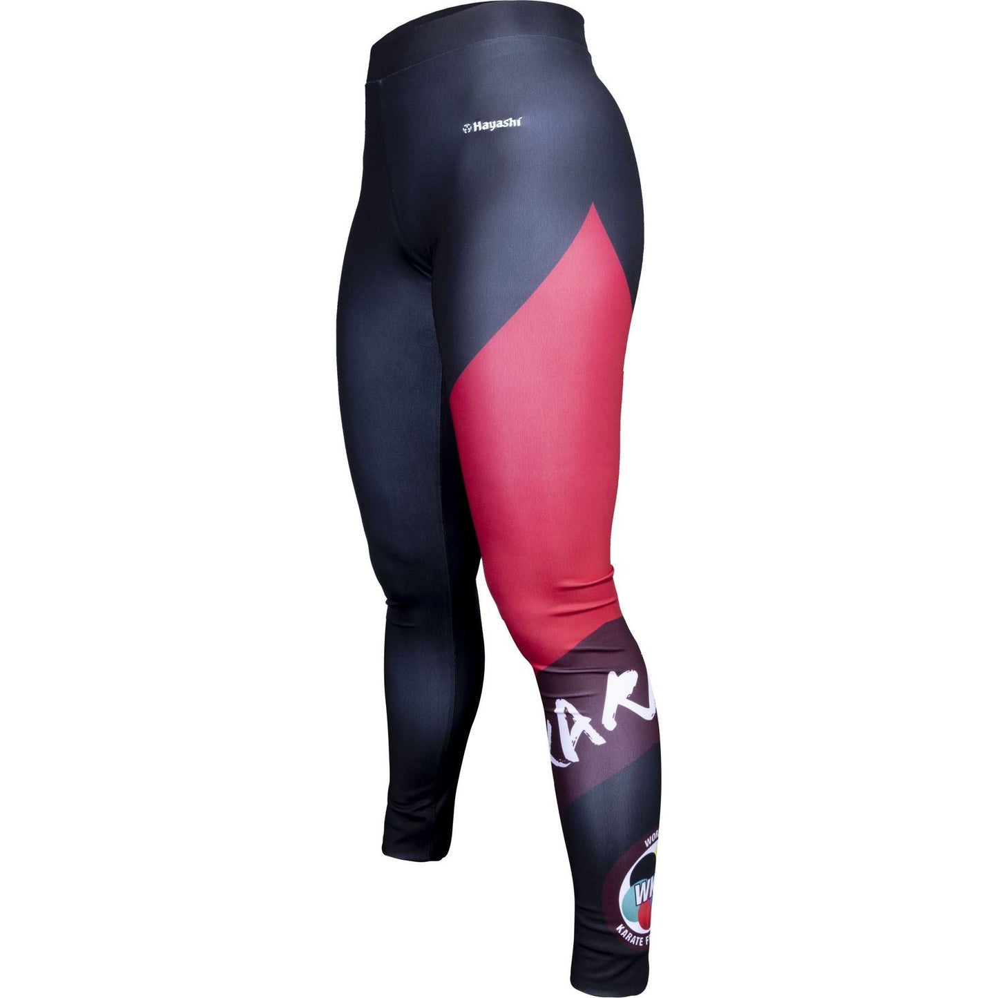 Leggings Hayashi WKF Vista - noir et rouge - vue latérale du vêtement