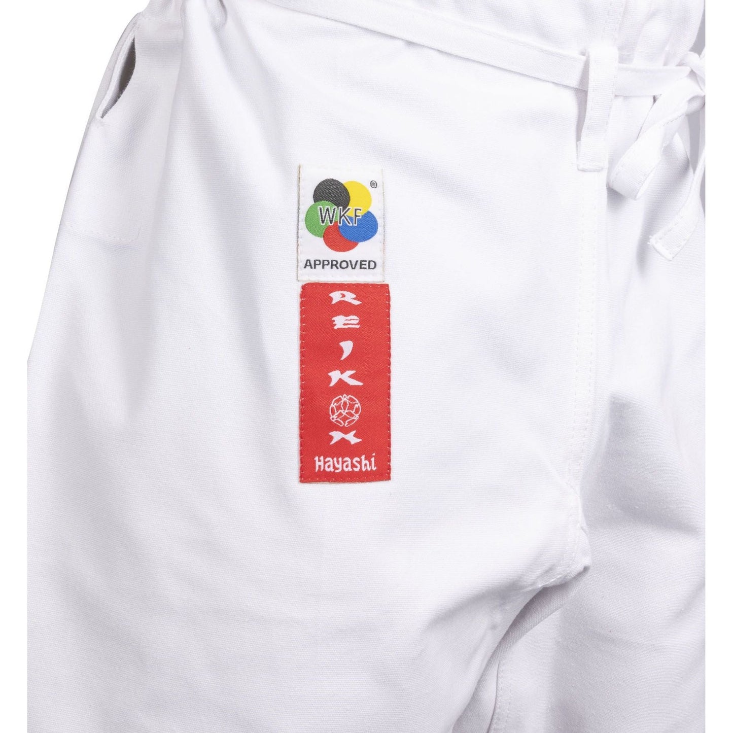 Kimono de karaté Hayashi Reikon - blanc - vue détaillée du tissu et des coutures