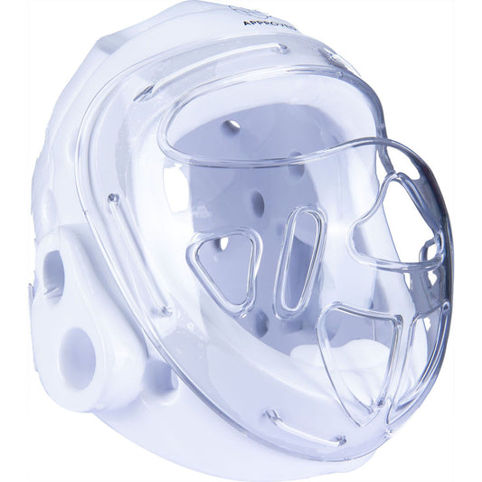 Casque de karaté Hayashi Junior avec masque - couleur blanc - vue détaillée du produit