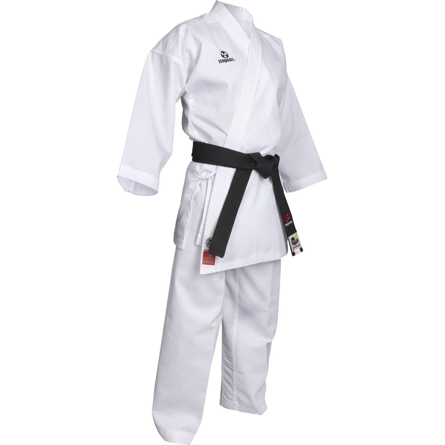 Kimono de karaté Hayashi Kumite - blanc - vue du côté gauche