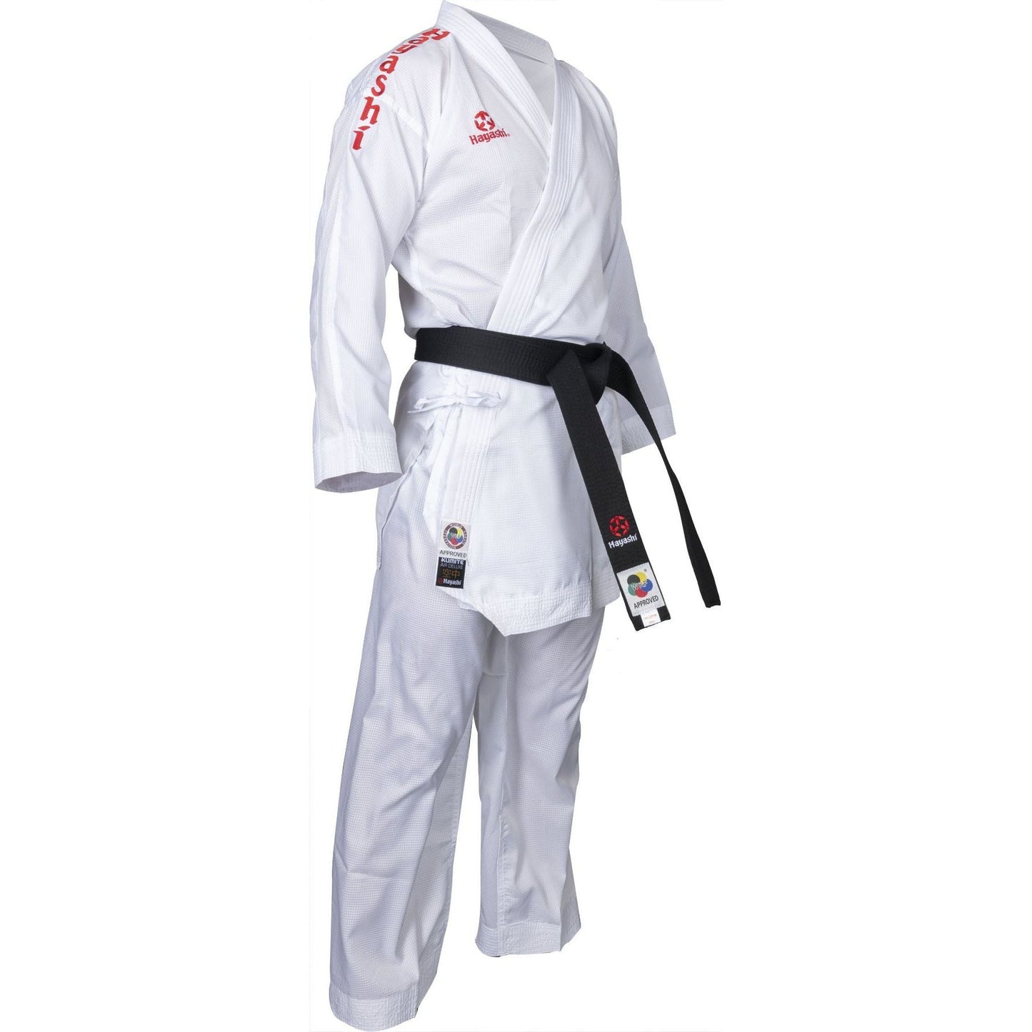 Hayashi Kimono Karaté Air Deluxe - blanc et rouge - vue détaillée du kimono