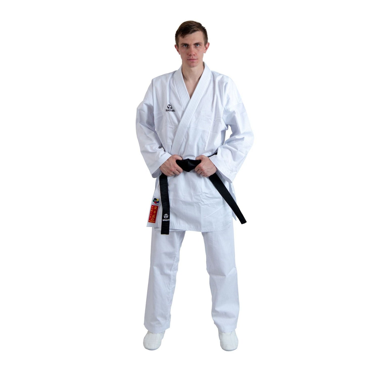 Kimono de karaté Hayashi Kumite - blanc - vue avant du modèle