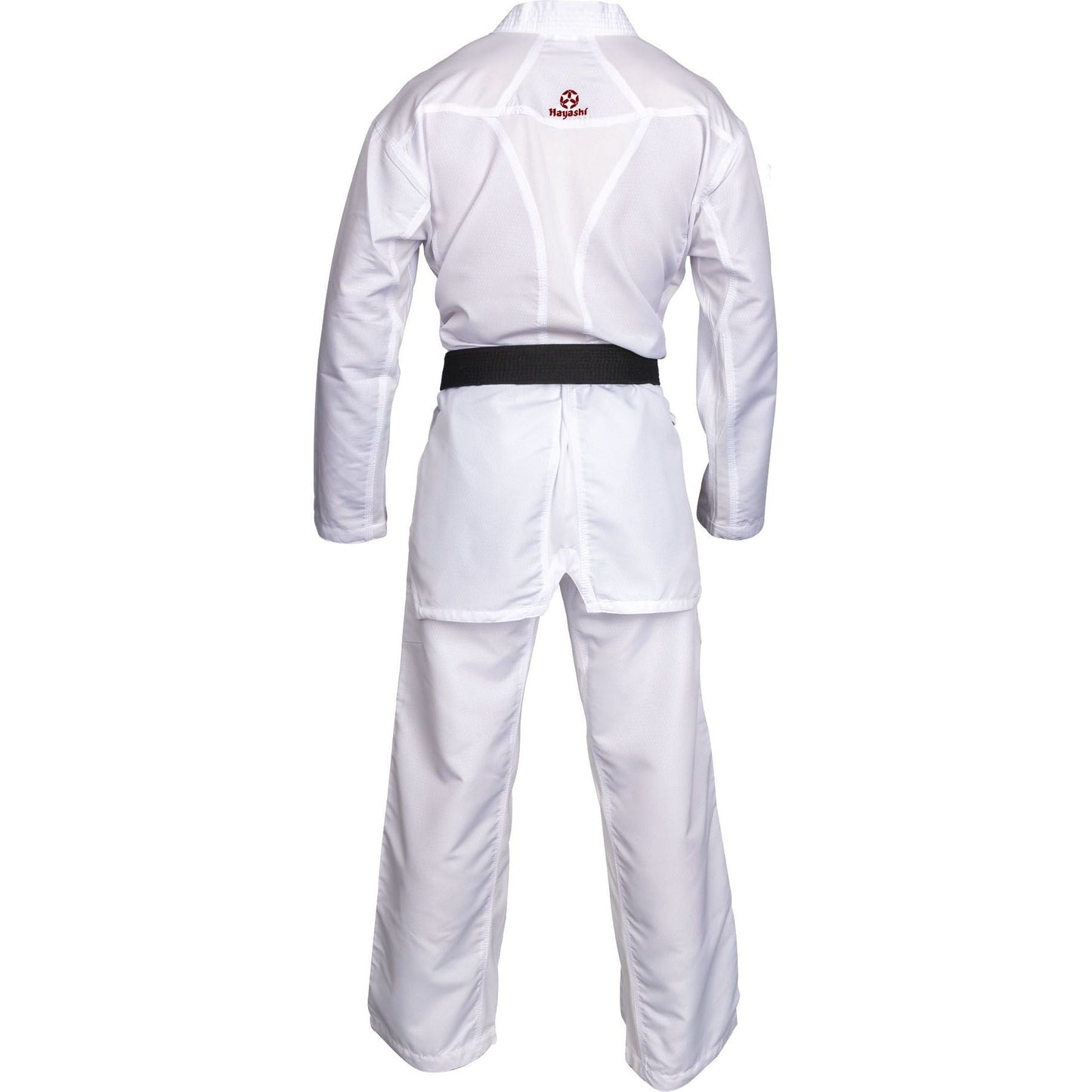 Hayashi Kimono Karaté Premium Kumite - blanc et rouge - vue arrière du kimono