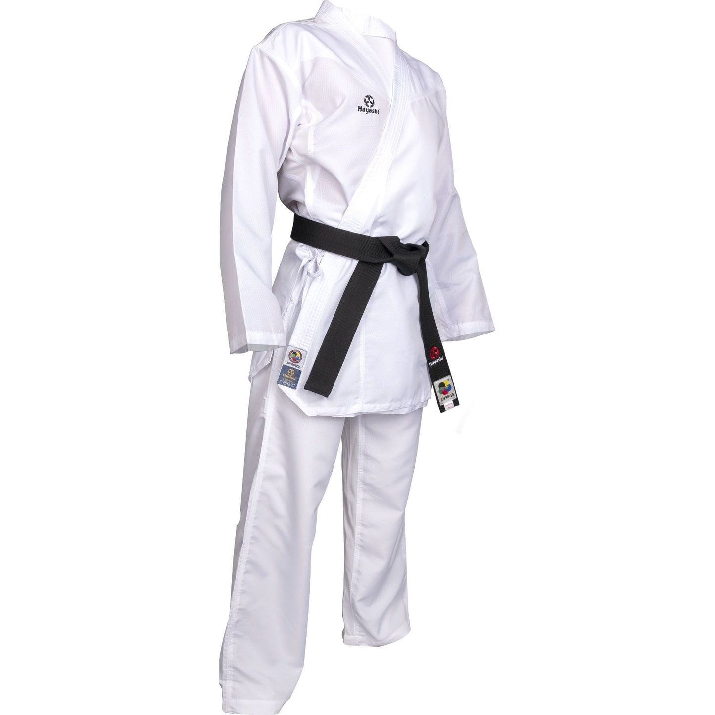 Kimono de karaté Hayashi Premium Kumite - blanc - vue latérale gauche