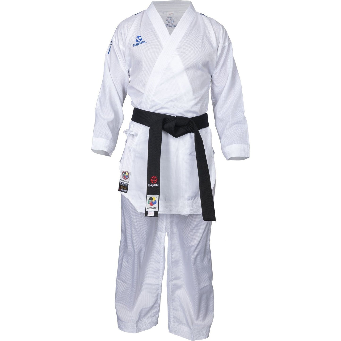 Hayashi Kimono Karaté Air Deluxe - blanc et rouge - vue de côté de l'uniforme