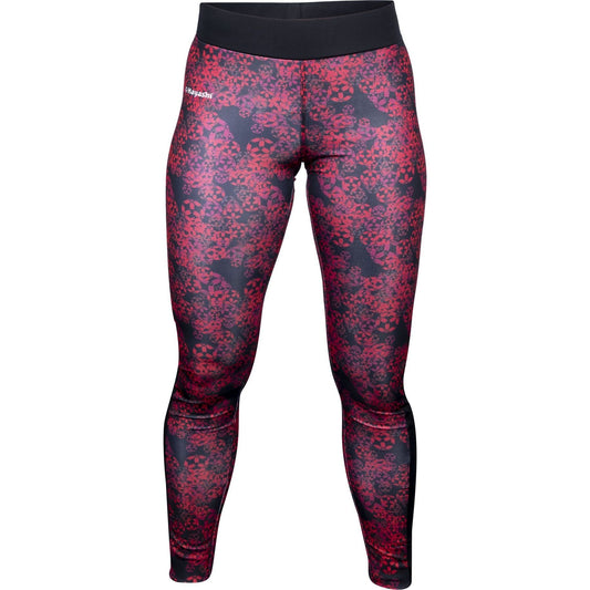 Leggings sportifs Hayashi - fleurs noires et rouges - vue avant