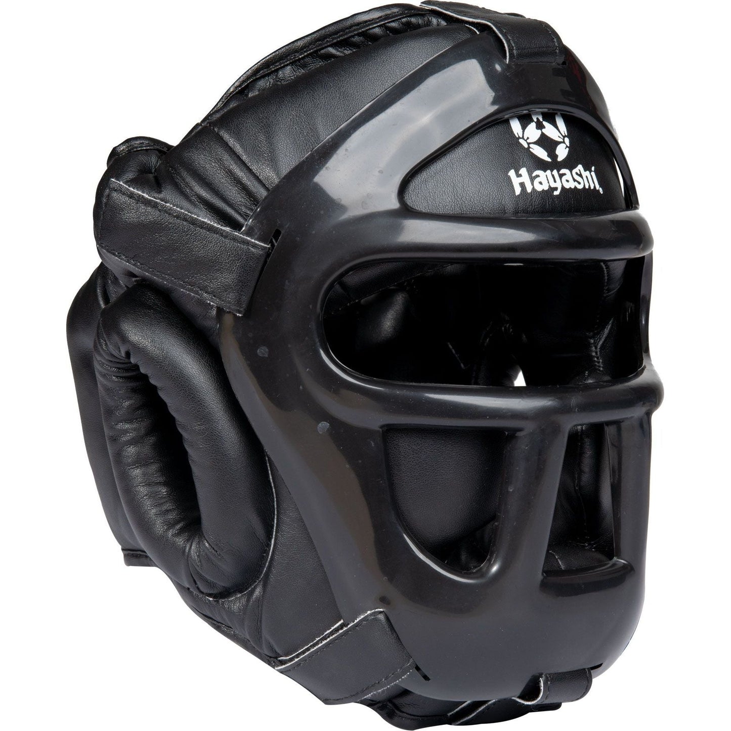 Casque de Jiu-Jitsu Hayashi avec grille - noir - vue de gauche