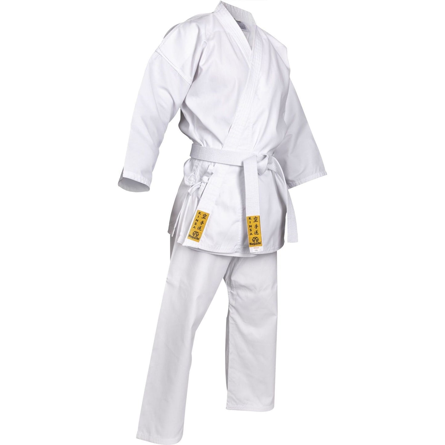 Kimono de karaté Hayashi Kinsa - blanc - vue de gauche