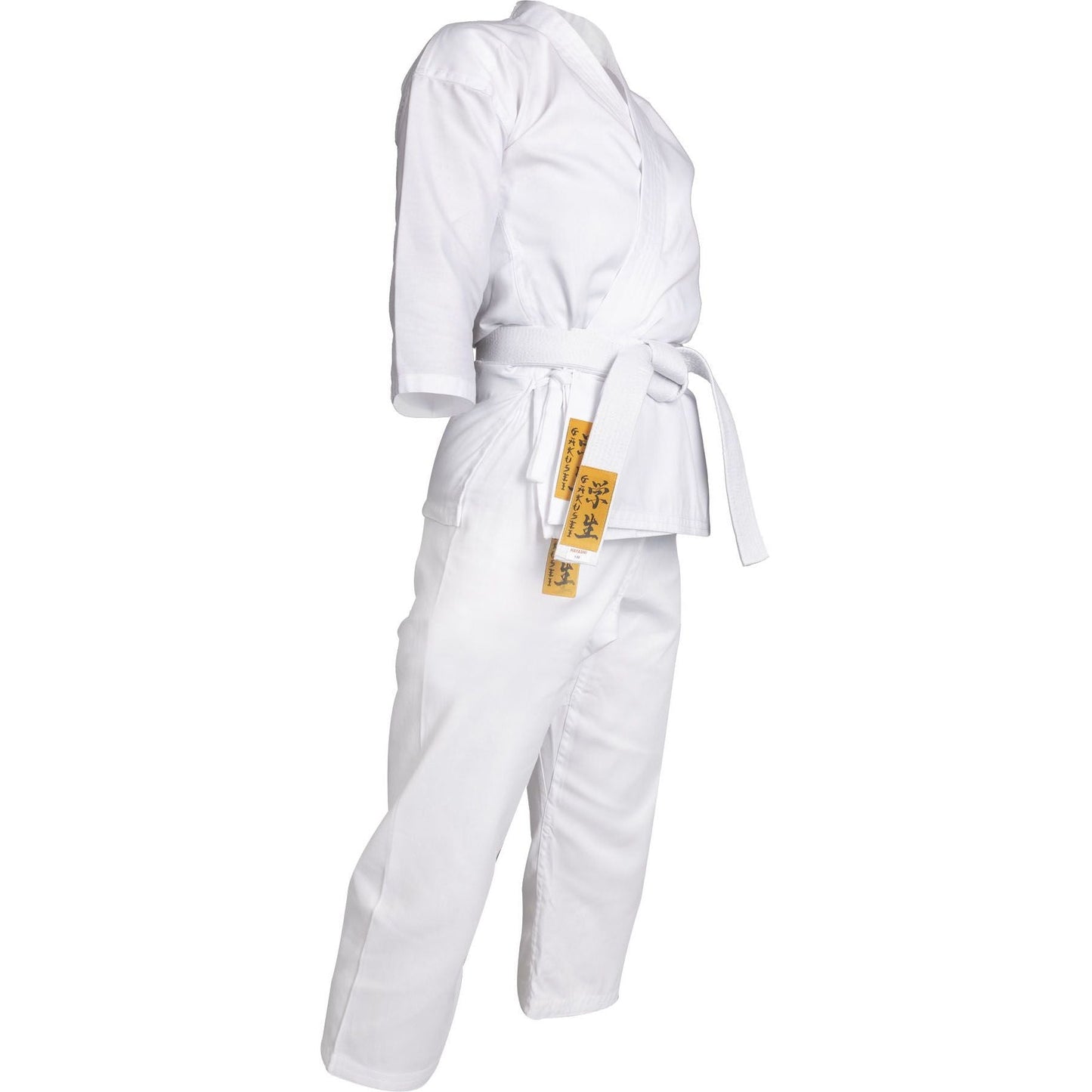 Kimono de karaté Hayashi Gakusei - blanc - vue de côté gauche