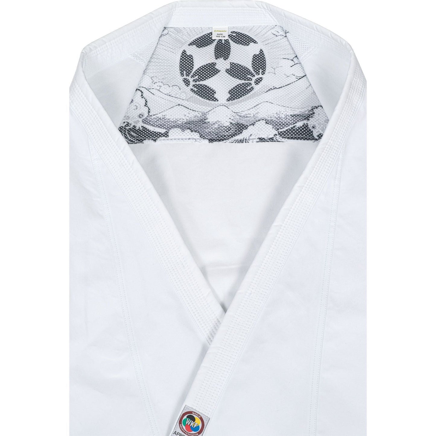 Kimono de karaté Hayashi Tenno Premium - vue détaillée de l'impression intérieure
