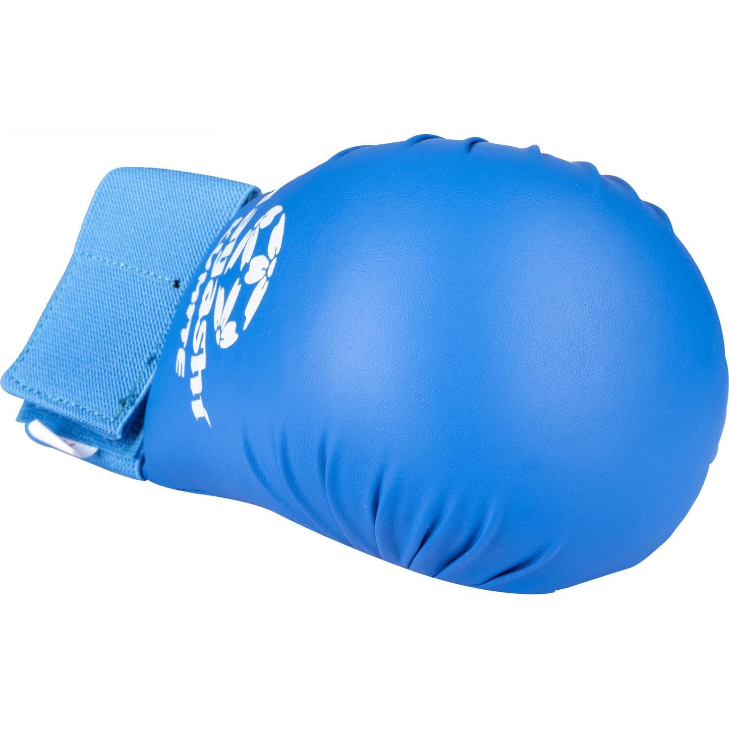 Gants de karaté Hayashi Tsuki - bleu - vue latérale