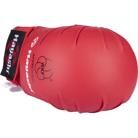 Gants de karaté Hayashi TSUKI - rouge - vue détaillée des gants