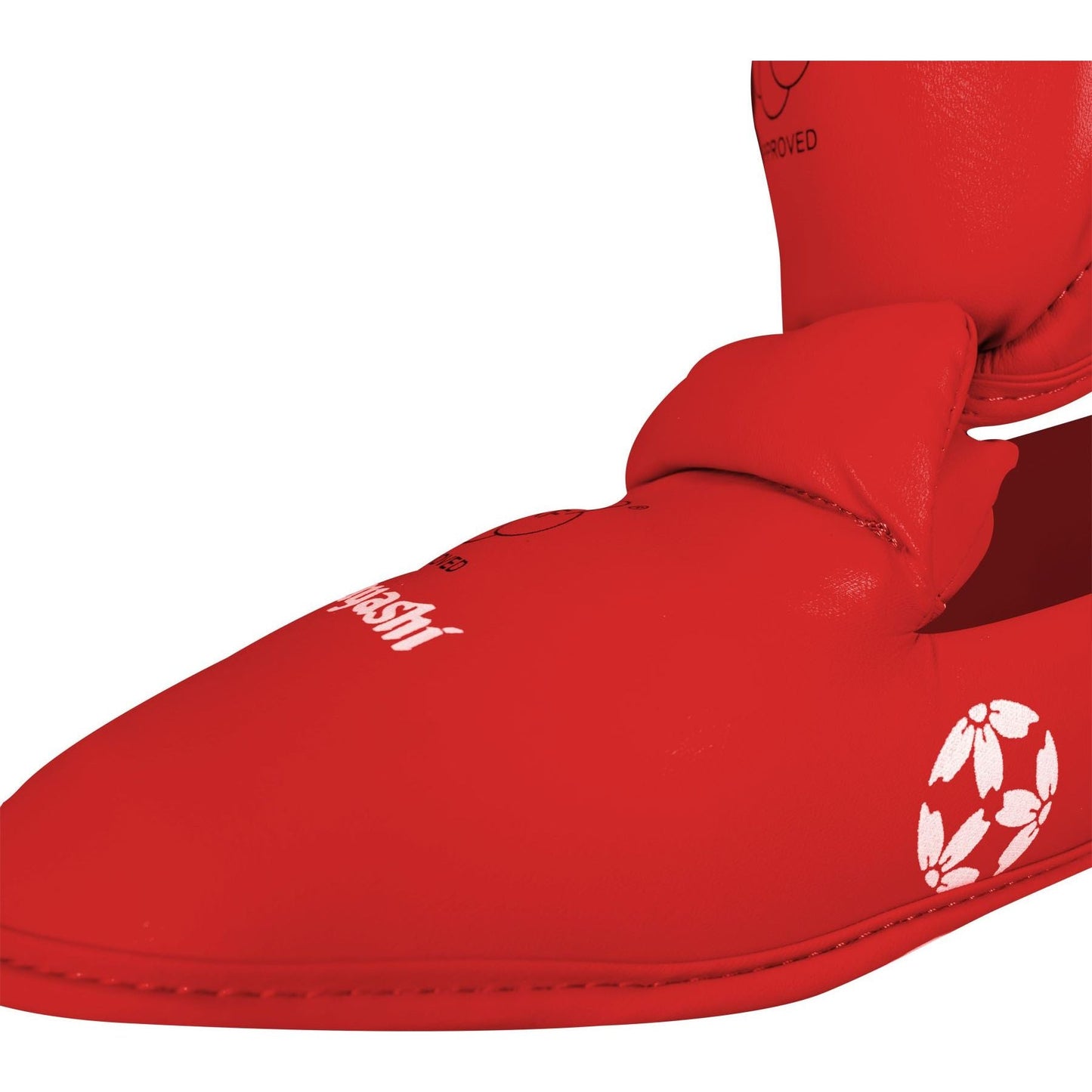 Protège-tibias et pieds Hayashi - rouge - vue arrière du produit