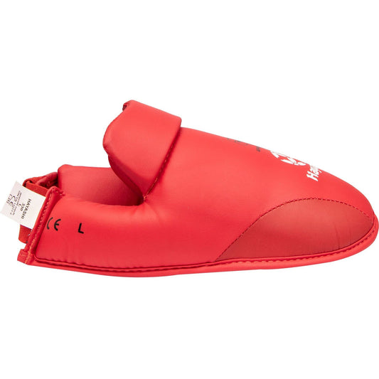 Hayashi Protège-pieds Karaté - rouge - vue détaillée du protège-pieds pour karaté