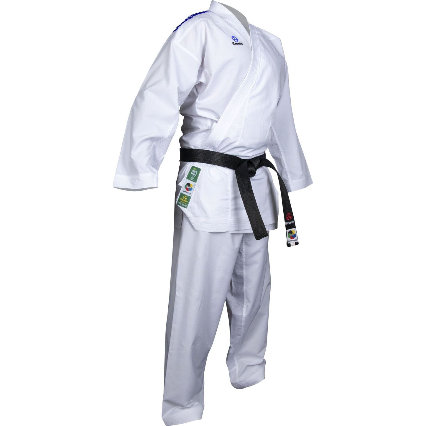 Kimono de karaté Hayashi - vert - vue détaillée du modèle Premium Kumite