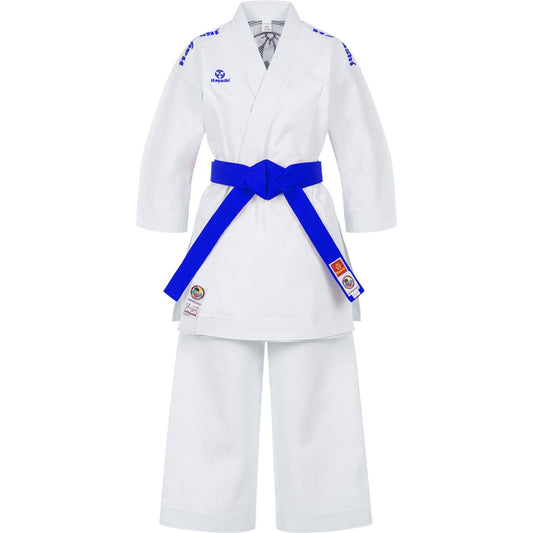 Kimono de karaté Hayashi Jingu - blanc - vue détaillée du design et de la qualité du tissu