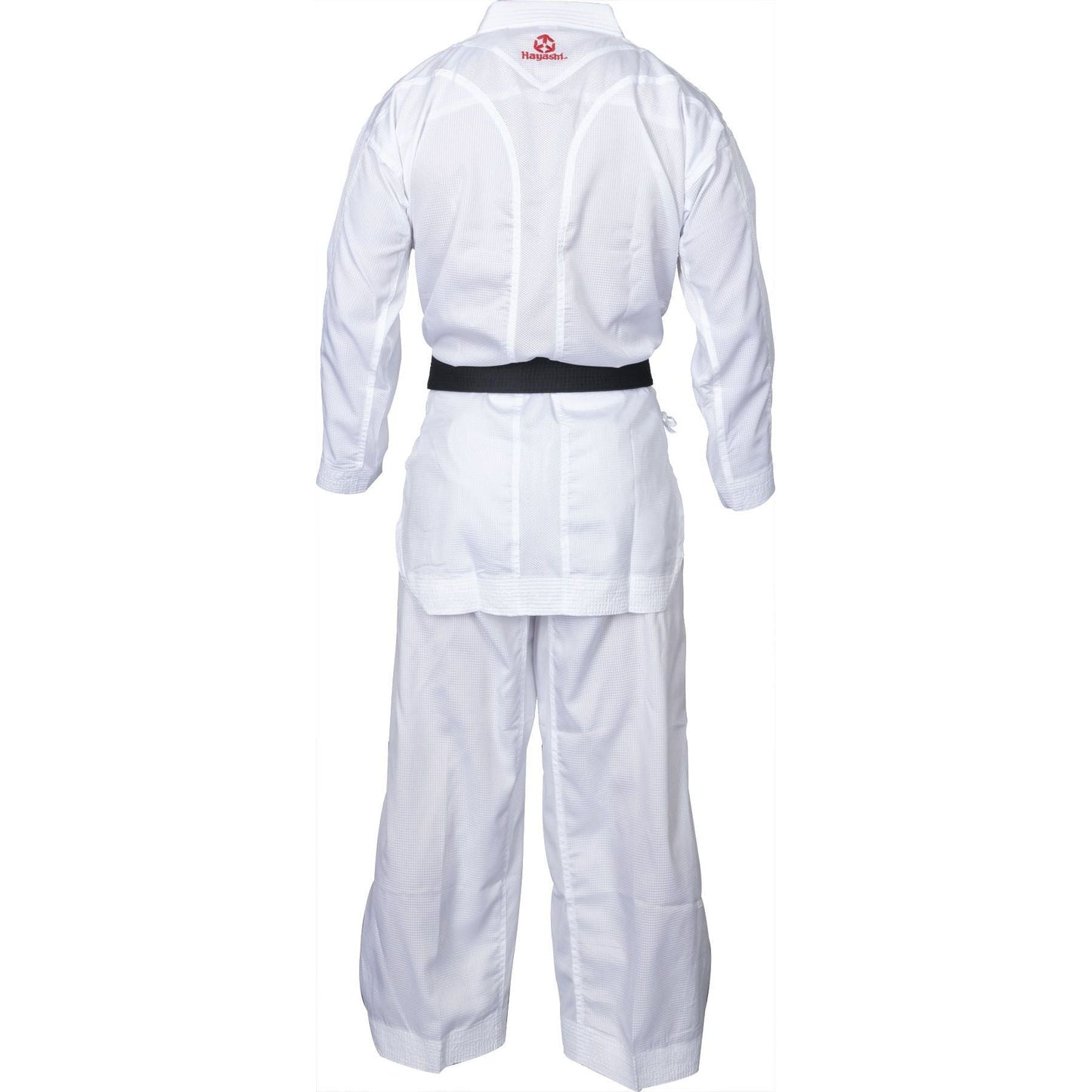 Hayashi Kimono Karaté Air Deluxe - blanc et rouge - vue détaillée du kimono