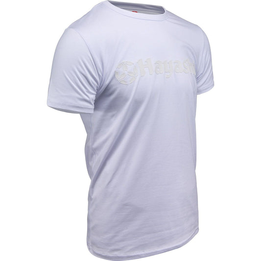 T-shirt de karaté Hayashi 3D - blanc - vue de côté gauche