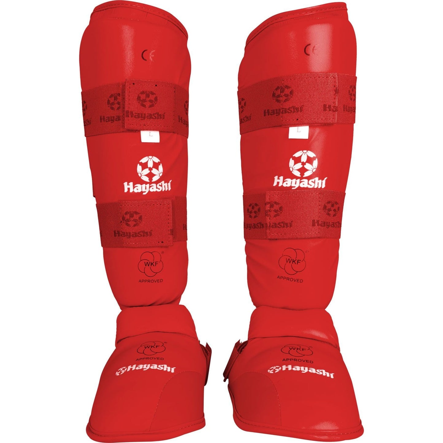 Hayashi Protège-tibias et Pieds - rouge - vue détaillée du produit